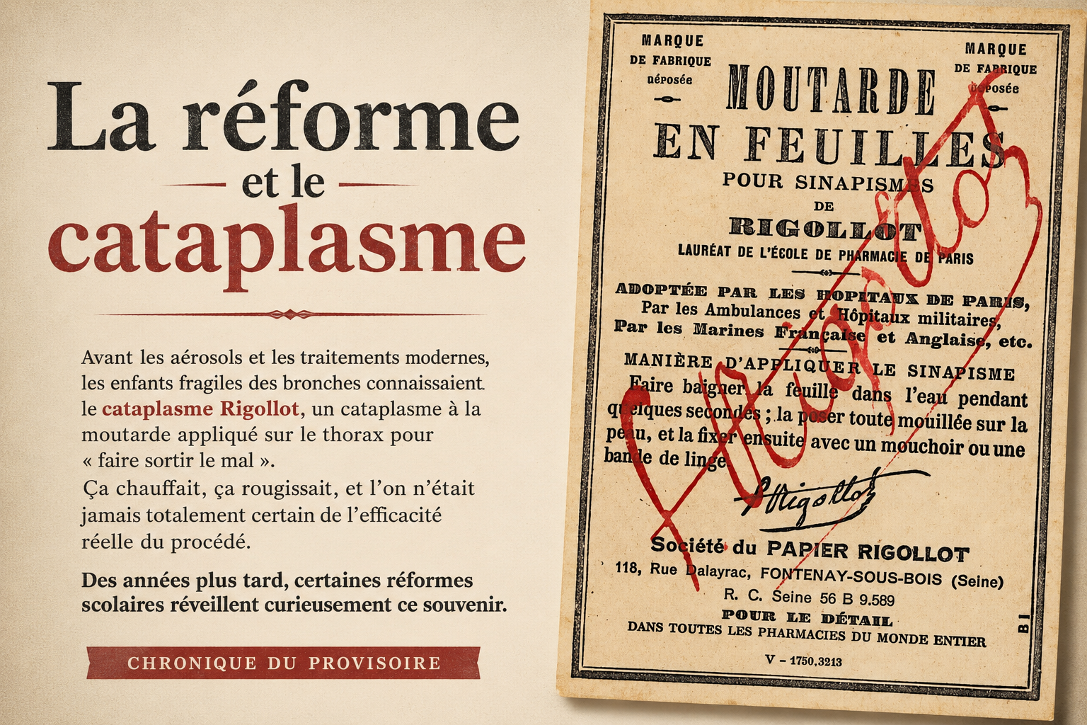 La réforme et le cataplasme 7 La réforme et le cataplasme